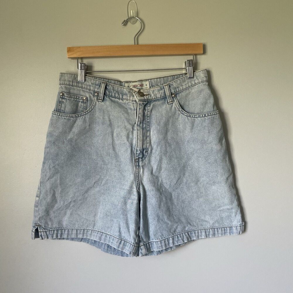 Cherokee Denim Vintage High Rise Shorts Classic Cottagecore 100% Cotton Size 12